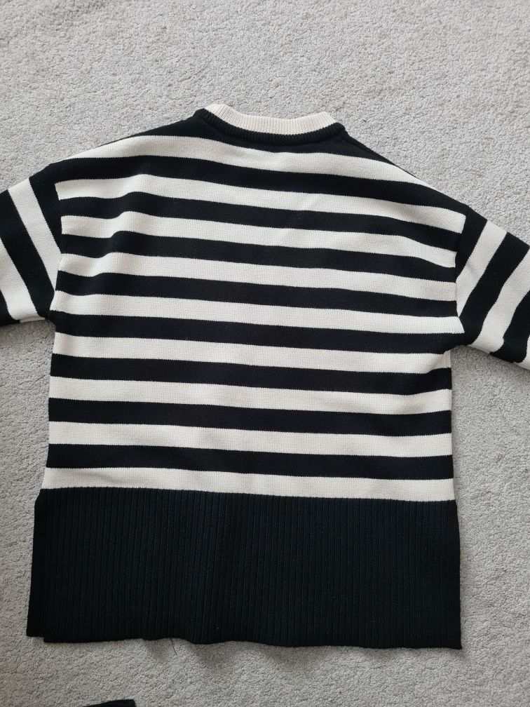 Sweter damski Zara basic w paski wiskoza r. S 36