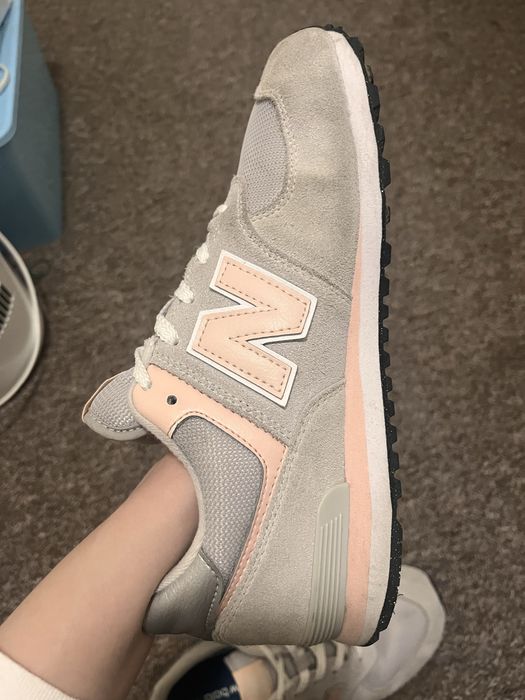 Rożowo szare skorzane sneakersy new balance 500 25cm rozmiar 39,5/40