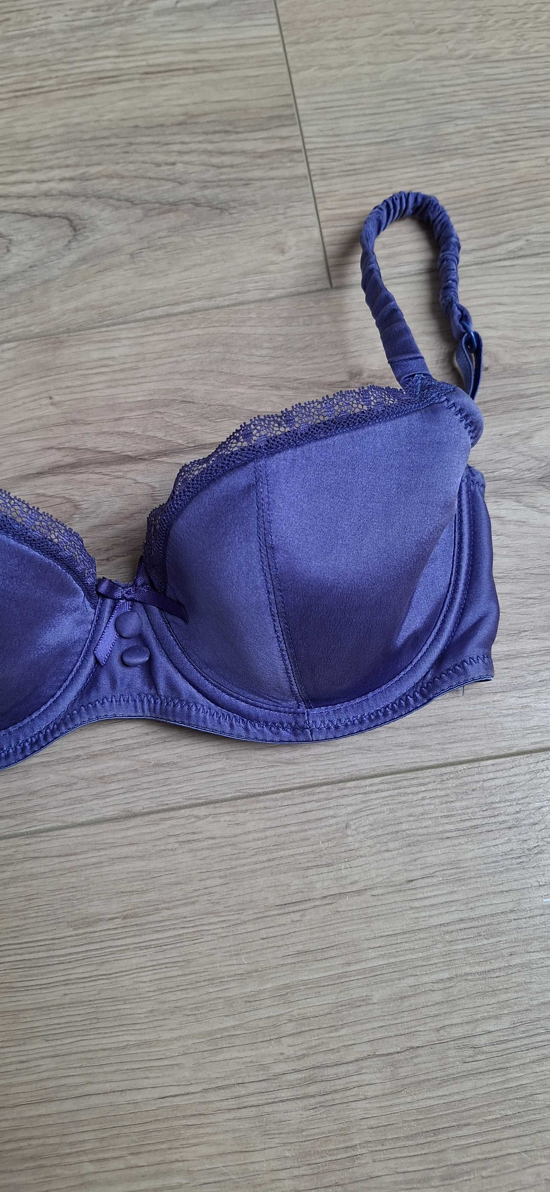Stanik fioletowy satynowy La Senza r. 75B