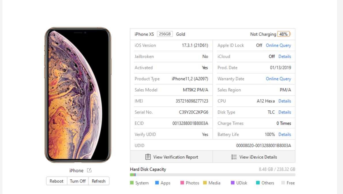 Iphone XS 256GB Gold