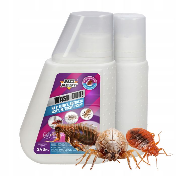 Preparat, środek na pluskwy i wszy. Płyn do pralki No Pest® 240 ml