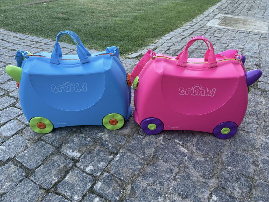 Vendo malas Trunki Azul e Rosa em excelente estado