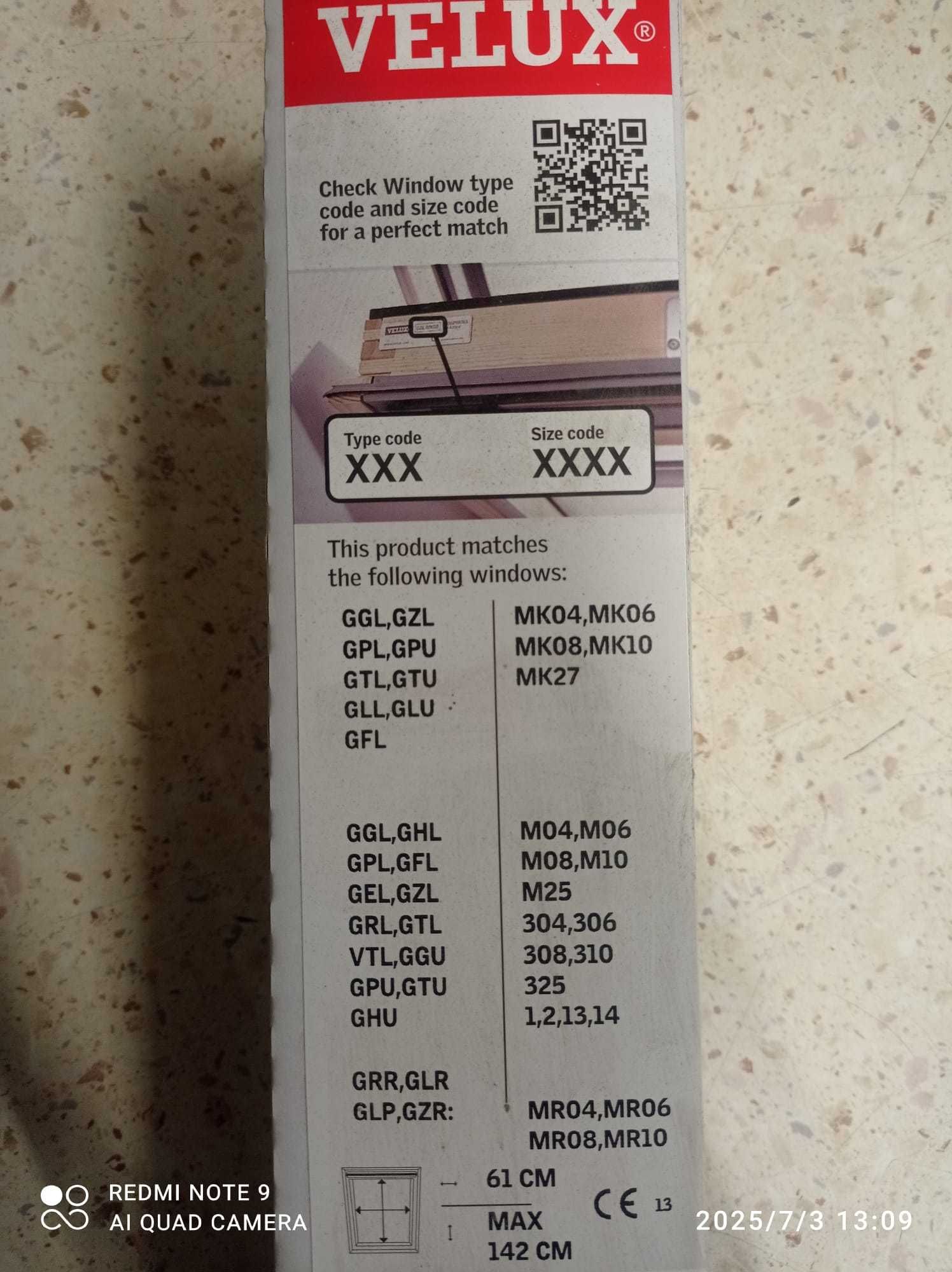 Velux markiza zewnętrzna