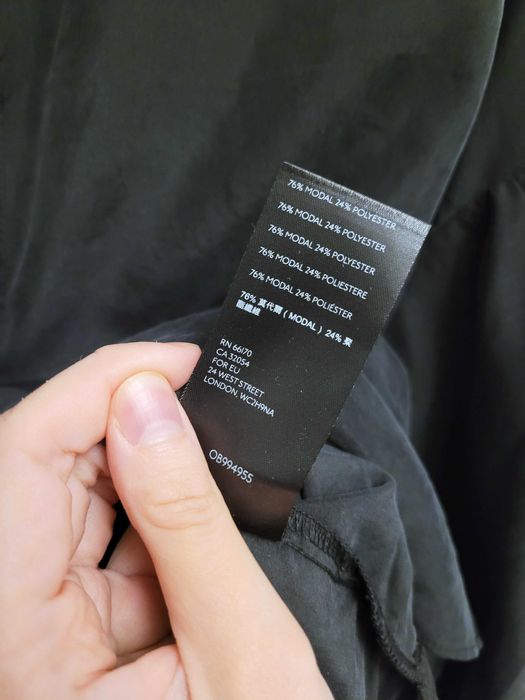 Free People koszula grafitowa szara czarna S M L modal boho oversize