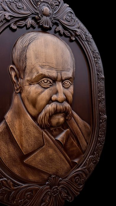 Панно "Тарас Шевченко, Кобзар", дерево преміум