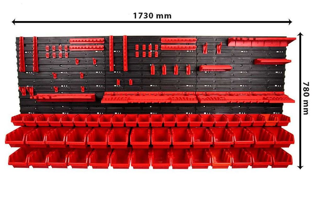 TABLICA WARSZTATOWA garażowa ścianka kuwety narzędziowa 78x173 cm