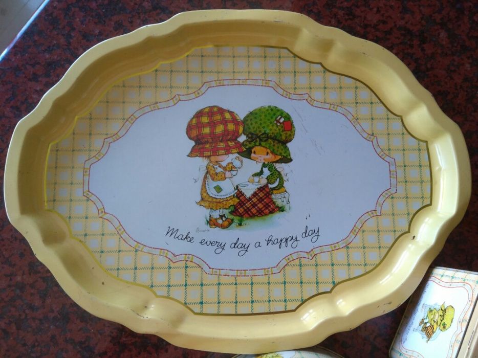 Bandeja e caixas - Vintage - BARATÌSSIMAS