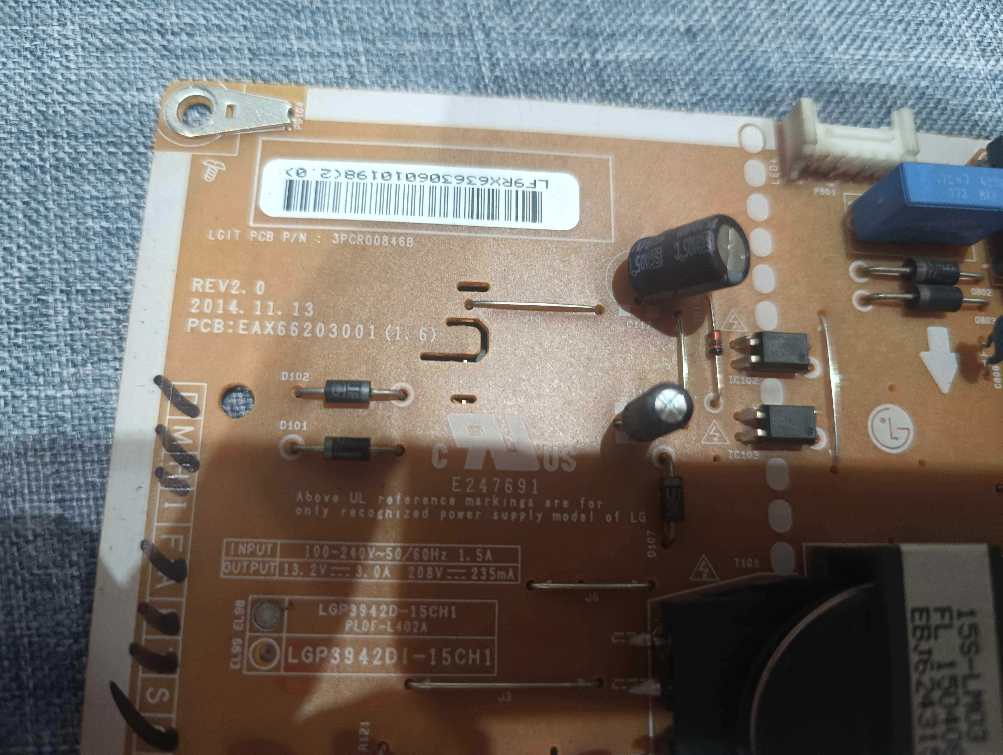 Części do Tv LG42LF5610