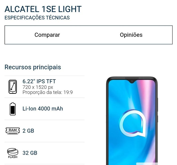 Smarphone Alcatel 1SE