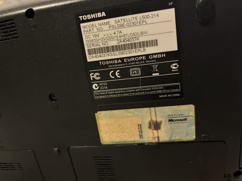 Laptop Toshiba sprawny