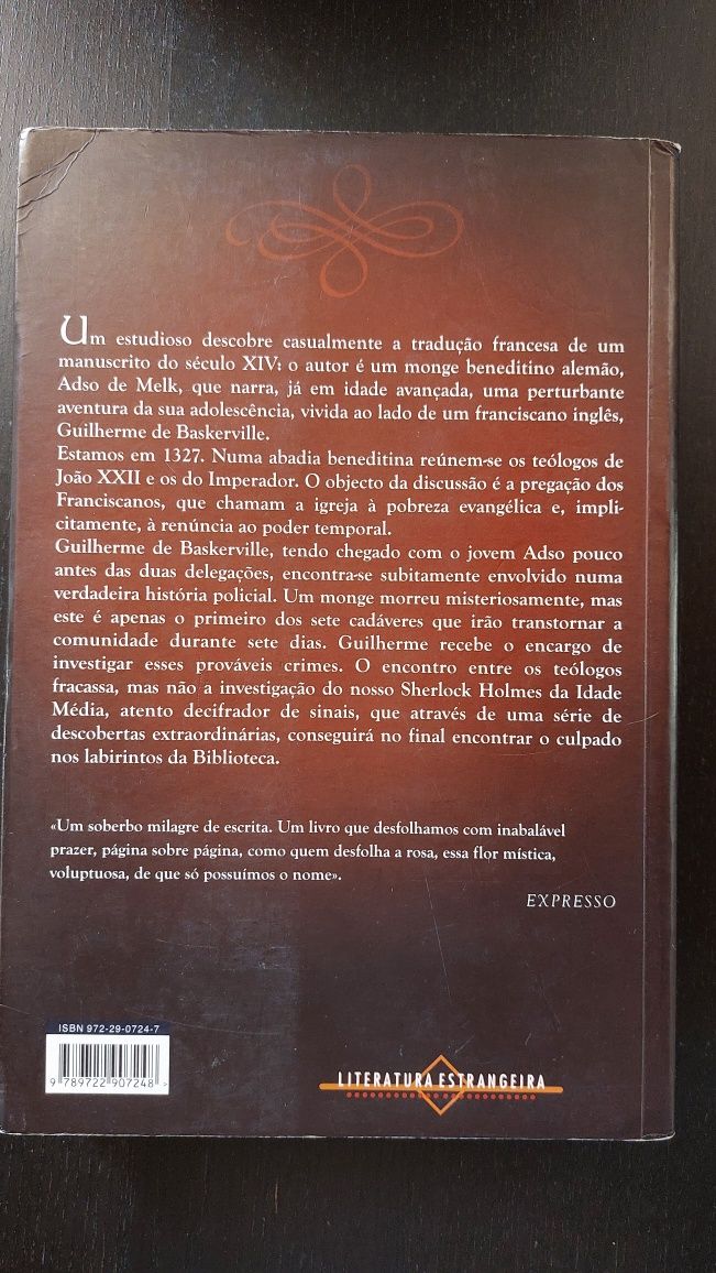 O nome da Rosa, de Umberto Eco