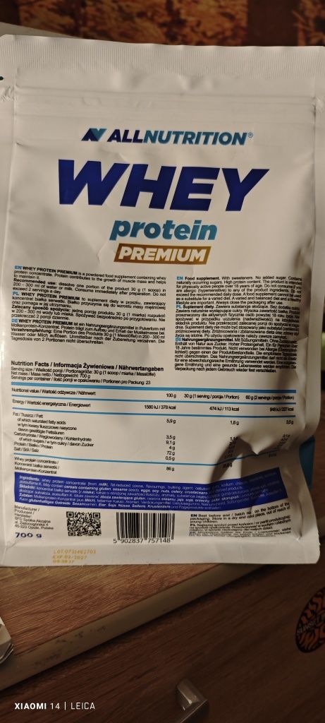 Białko WPC, Allnutrition®, 700 g. chocolate-pistachio flavour