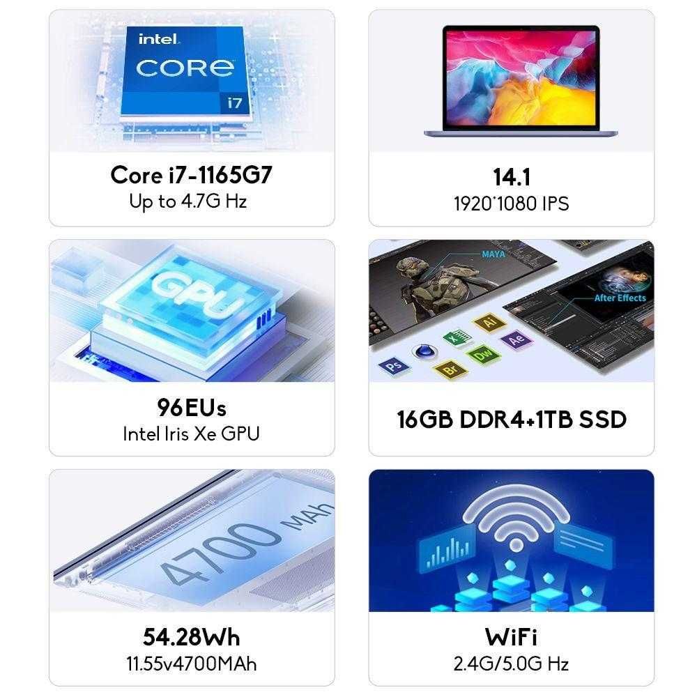Ninkear Laptop N14 Pro 14" IPS i7 16Gb 1Tb SSD Windows 11  - OKAZJA
