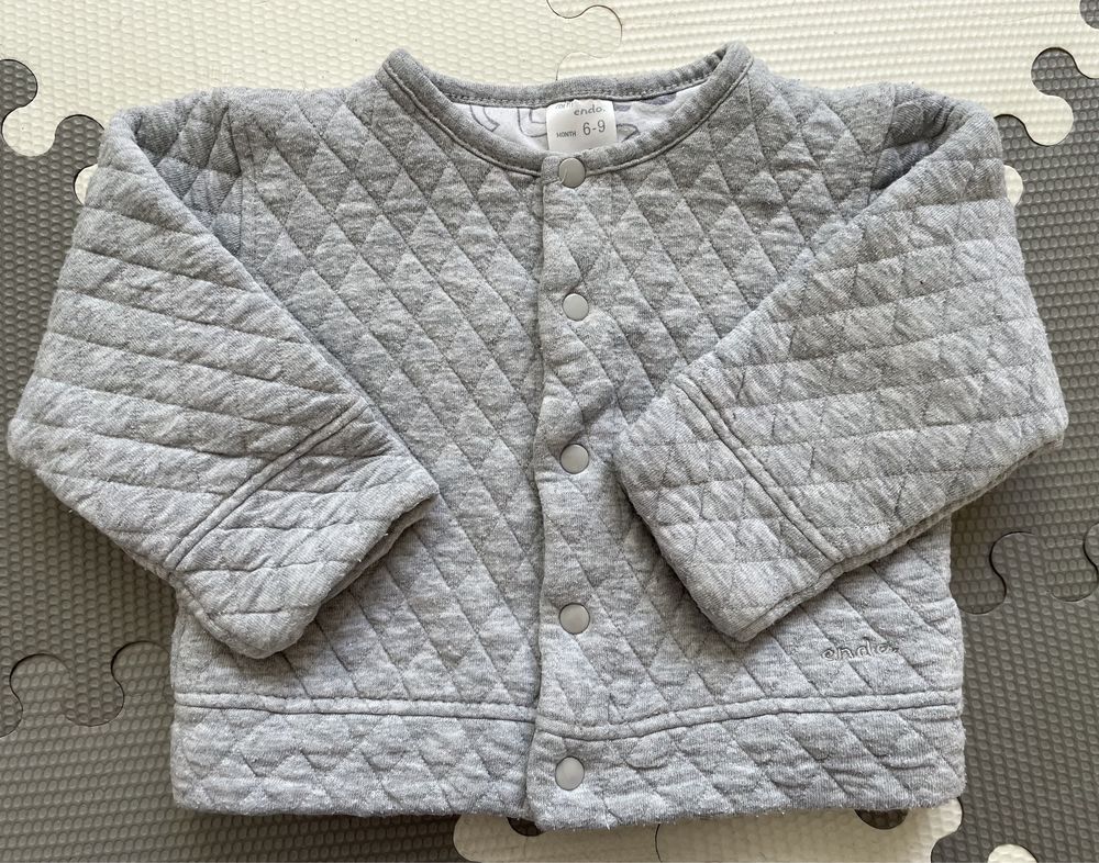 Rozpinana bluza/sweterek szary mini Endo 74, na ok 6-9 mcy
