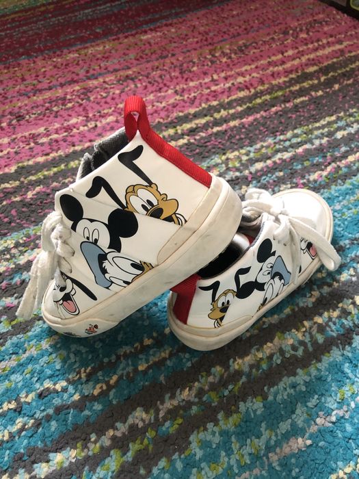 Trampki wysokie białe, Mickey, ZARA, rozm 26, 17cm