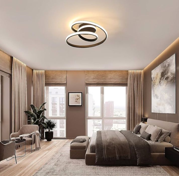 Lampa Sufitowa Led Kreatywna Nowoczesna Czarna 3000K