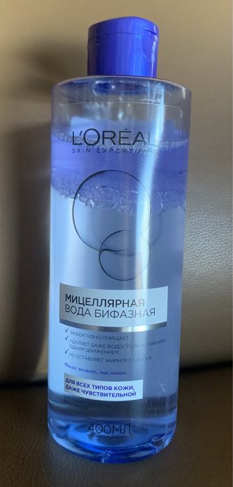 Мицеллярная вода L’Oreal бифазная 400 мл