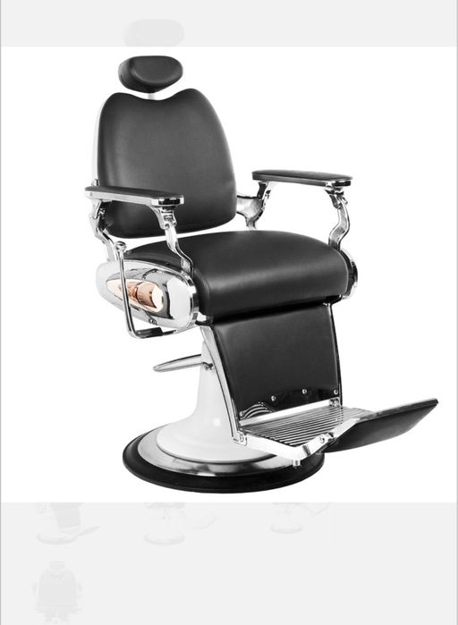 Fotel barberski Gabbiano Moto Style – nowy, nieotwierany, czarny