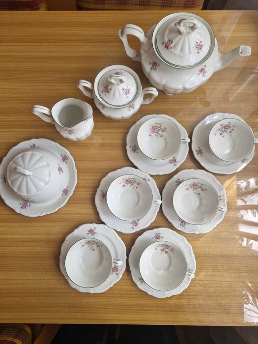 Porcelana Tielsch Wałbrzych - 6-osobowy zestaw kawowy