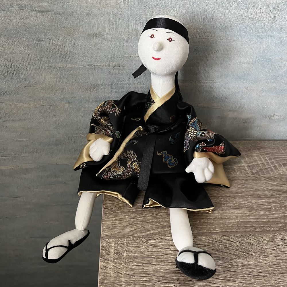 Лимитированная текстильная кукла-самурай