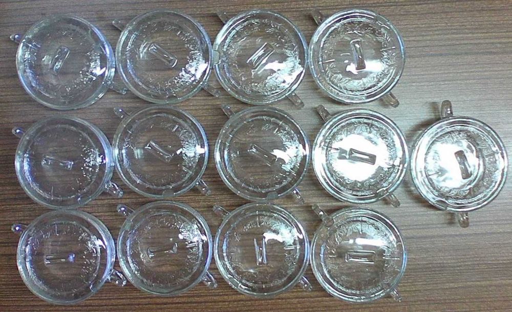 Conjunto taças com tampa Crisal Portugal