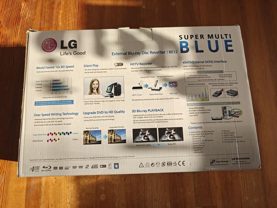 Зовнішній Blu-ray привід LG Super Multi Blue BE12