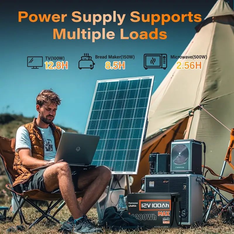 Akumulator LiFePo4 12V 100Ah !!! BMS 100A !!!  Humsienk Bluetooth