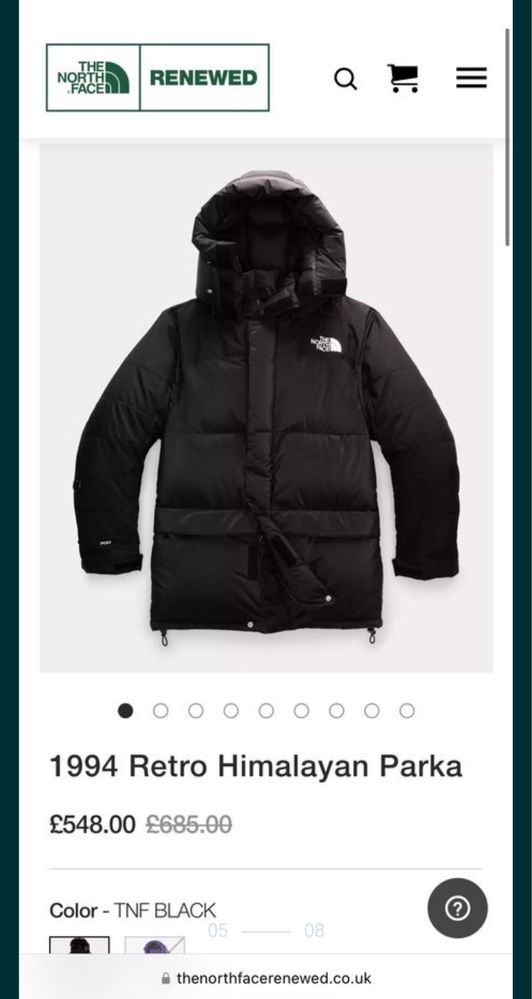 North Face kurtka puchowa Nowa Himalayan Retro 1994 Futurelight Parka