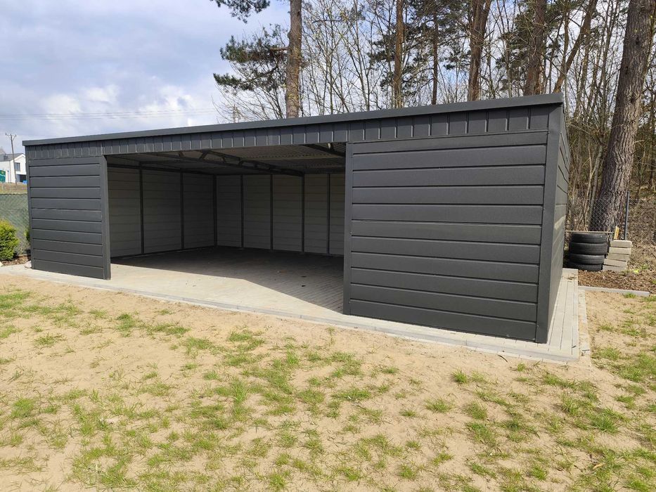 Nowoczesna Wiata - CARPORT z Pomieszczeniem Gospodarczym