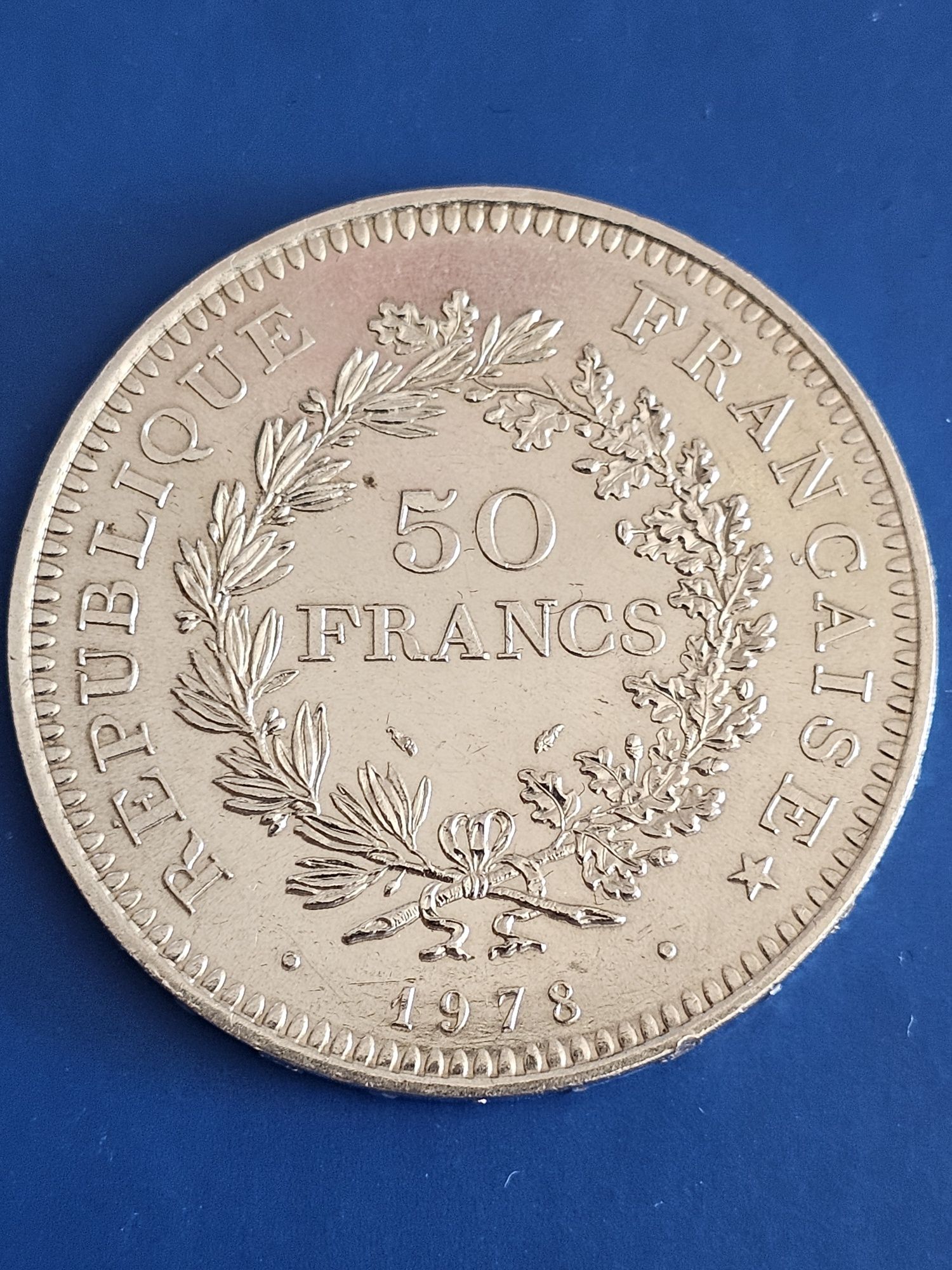 Moedas 50 Francs 1978 e 1974