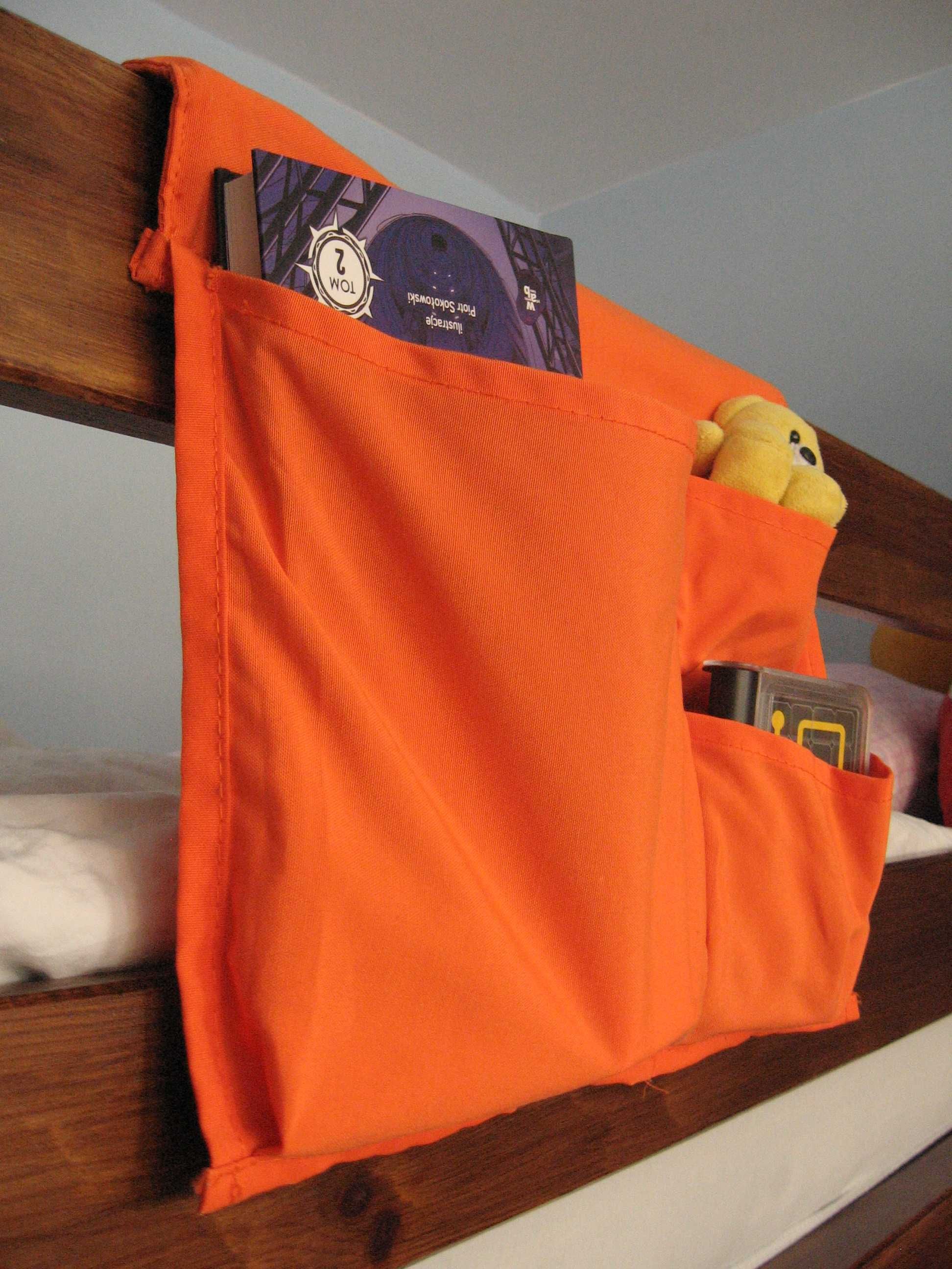 Organizer - kieszonki na łóżko Ikea Stickat pomarańczowy