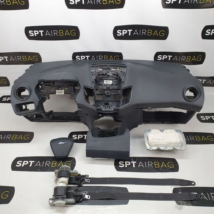 FORD FIESTA MK7 DESKA ROZDZIELCZA KONSOLA KOKPIT PULPIT PODUSZKI AIRBAG AIR BAG PASY KIT SET