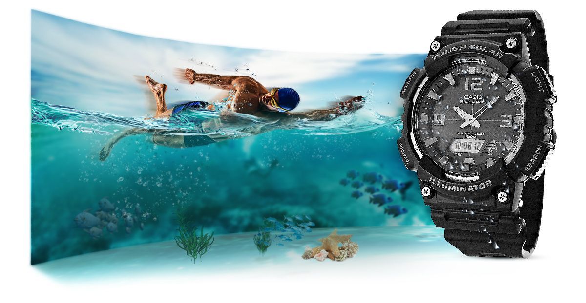 zegarek męski casio solar aq-s810w-1avef + box
