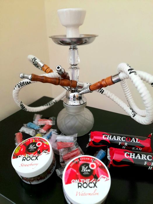 Shisha 29cm. 2 mangueiras (+carvão +boquilhas) •PACK TOP