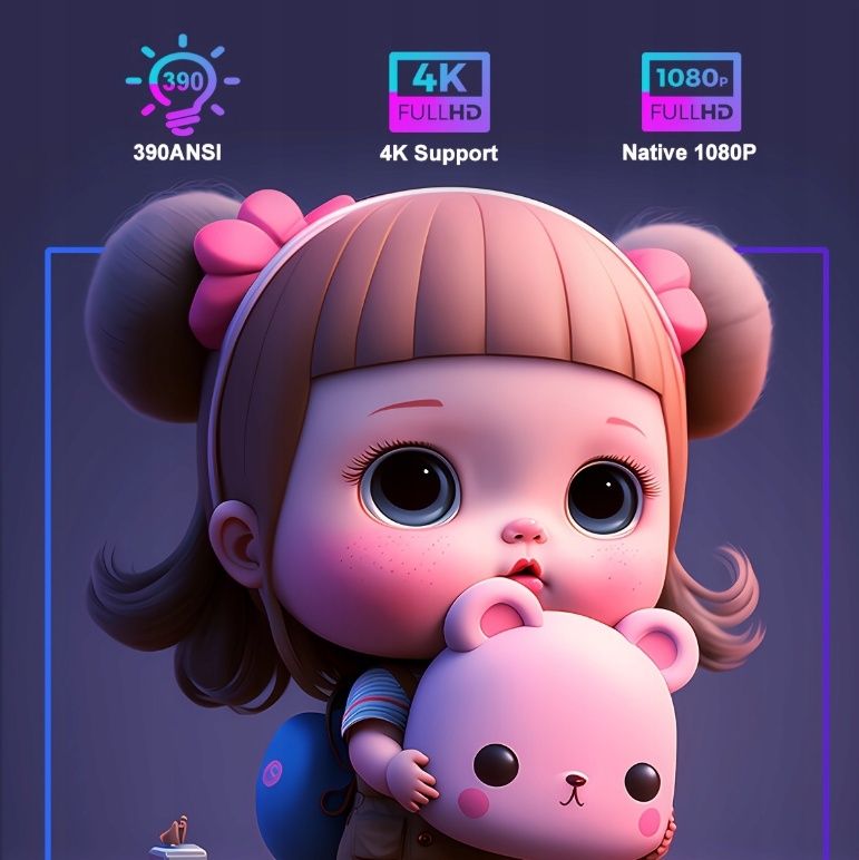 Projektor HY320 Mini - Rzutnik 4K Android Full HD - Wersja 2025