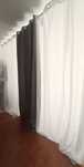 cortinados 140x280 cm, 2x branco, 1x cinzo, novos