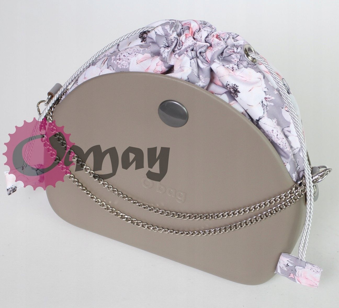 organizer OBAG MOON LIGHT worek szare róże pudrowo różowe OMAY