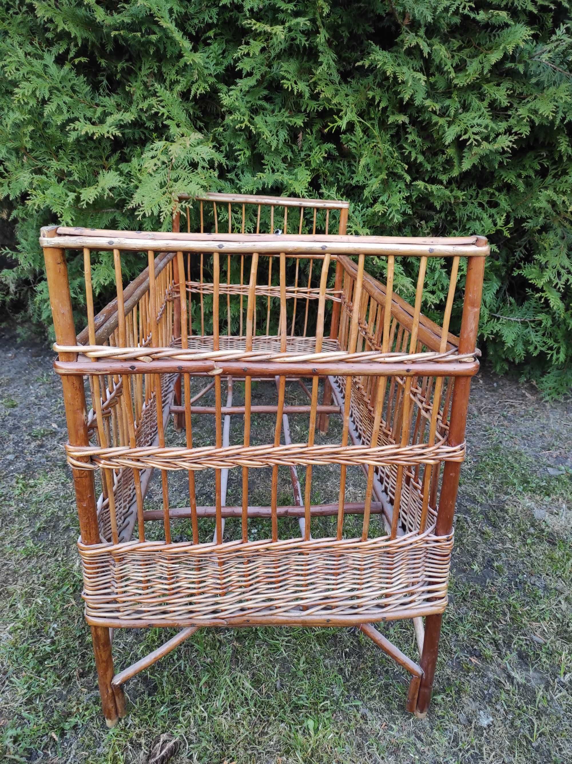 Wiklinowe Łóżeczko dziecięce 96 x 48 cm. Łóżko z wikliny . Wysyłka