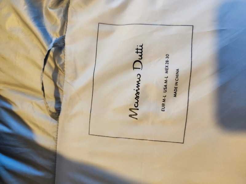Massimo Dutti kurtka puchowa jasnoszara M-L