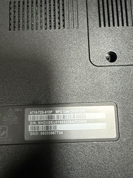 Ноутбук Acer Aspire A715-72G-51DP