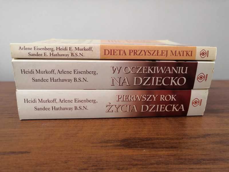 zestaw książek ciąża poród pierwszy rok w oczekiwaniu na dziecko