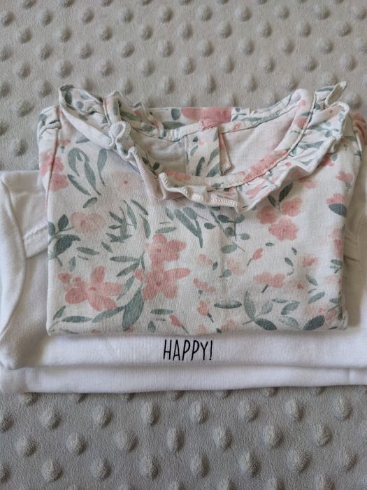 Komplet dla niemowlaka 2x body + bluzeczka z falbanką 0-3 m-cy George