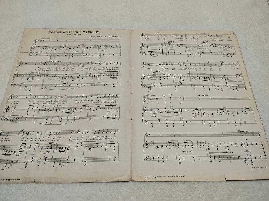 Nuty Rozszumiały się wierzby pieśń partyzancka