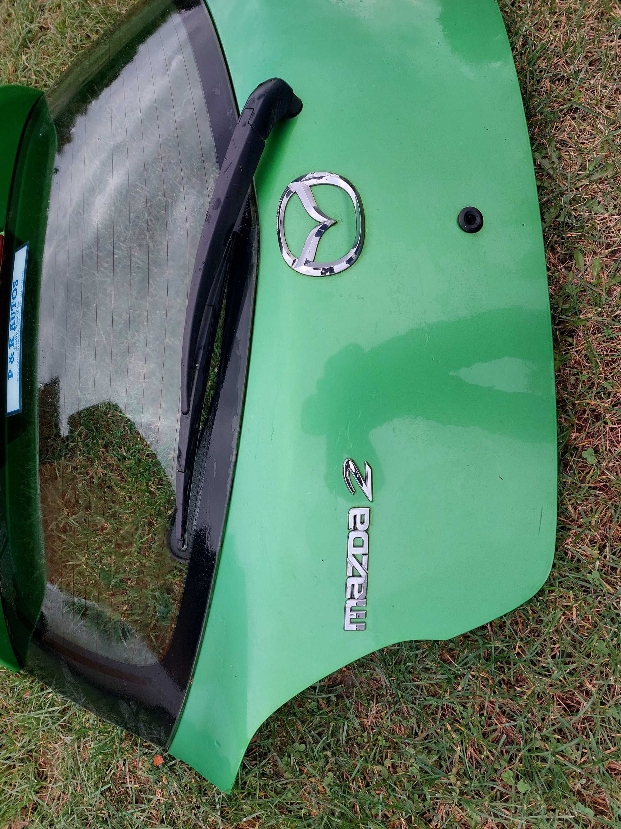 Klapa Bagażnika Szyba Mazda 2 II DE 07-14.r 5 Drzwi Zielony BDB