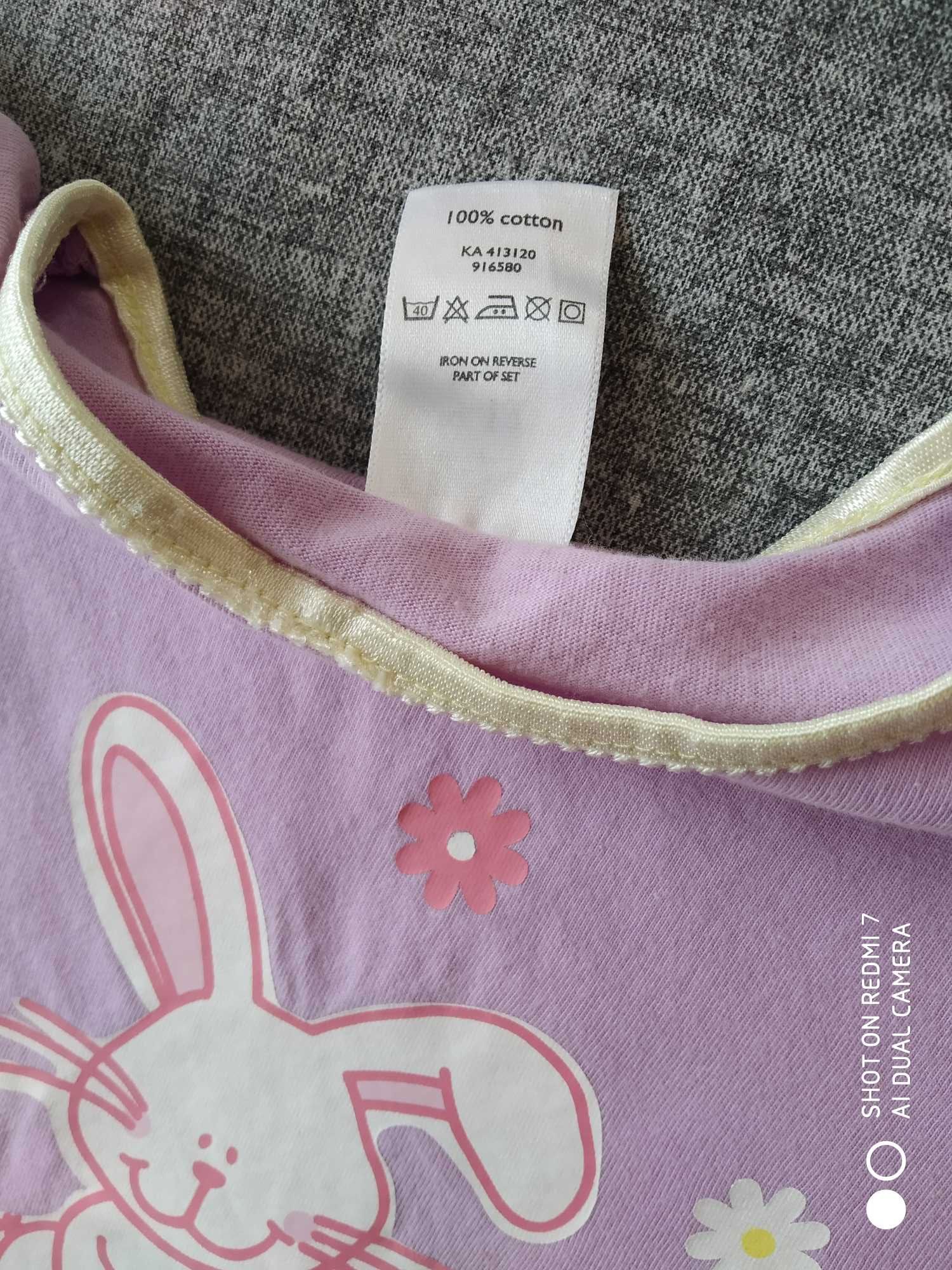 Piżama krótki rękaw niemowlęca dla dziewczynki rozm 80cm[9-12mies]