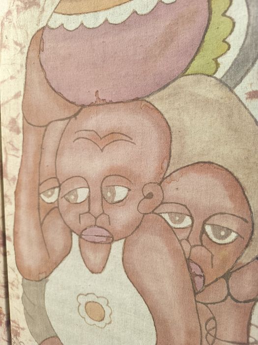 2 Quadros pintor Moçambicano Nelsso - 1997