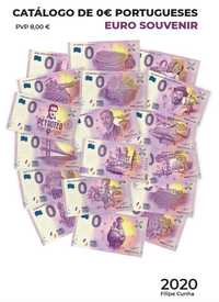 Catálogo Euro Souvenir Portugueses (notas de 0€) 2020
