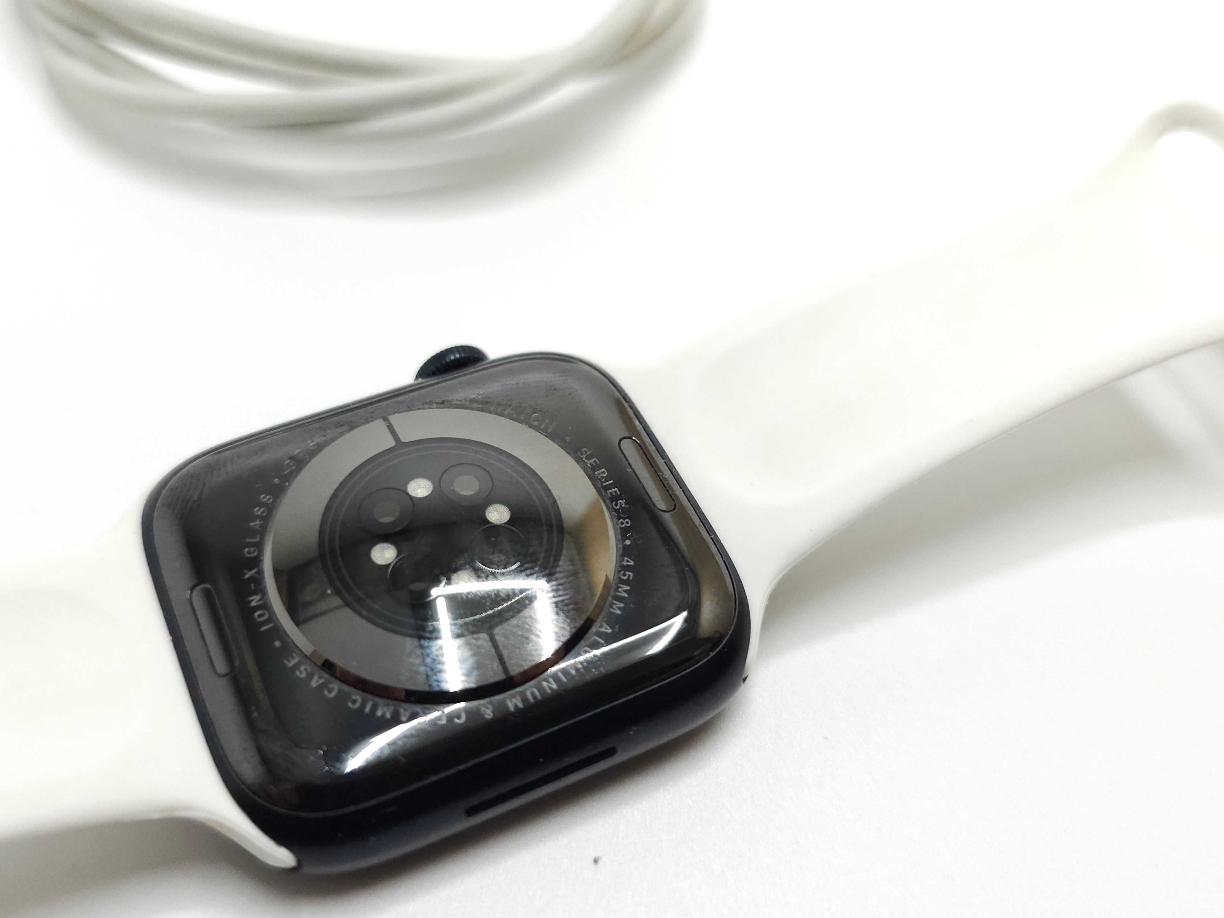 Apple watch 8 gps 45mm retina oled zdrowie sport ładowarka magnetyczna