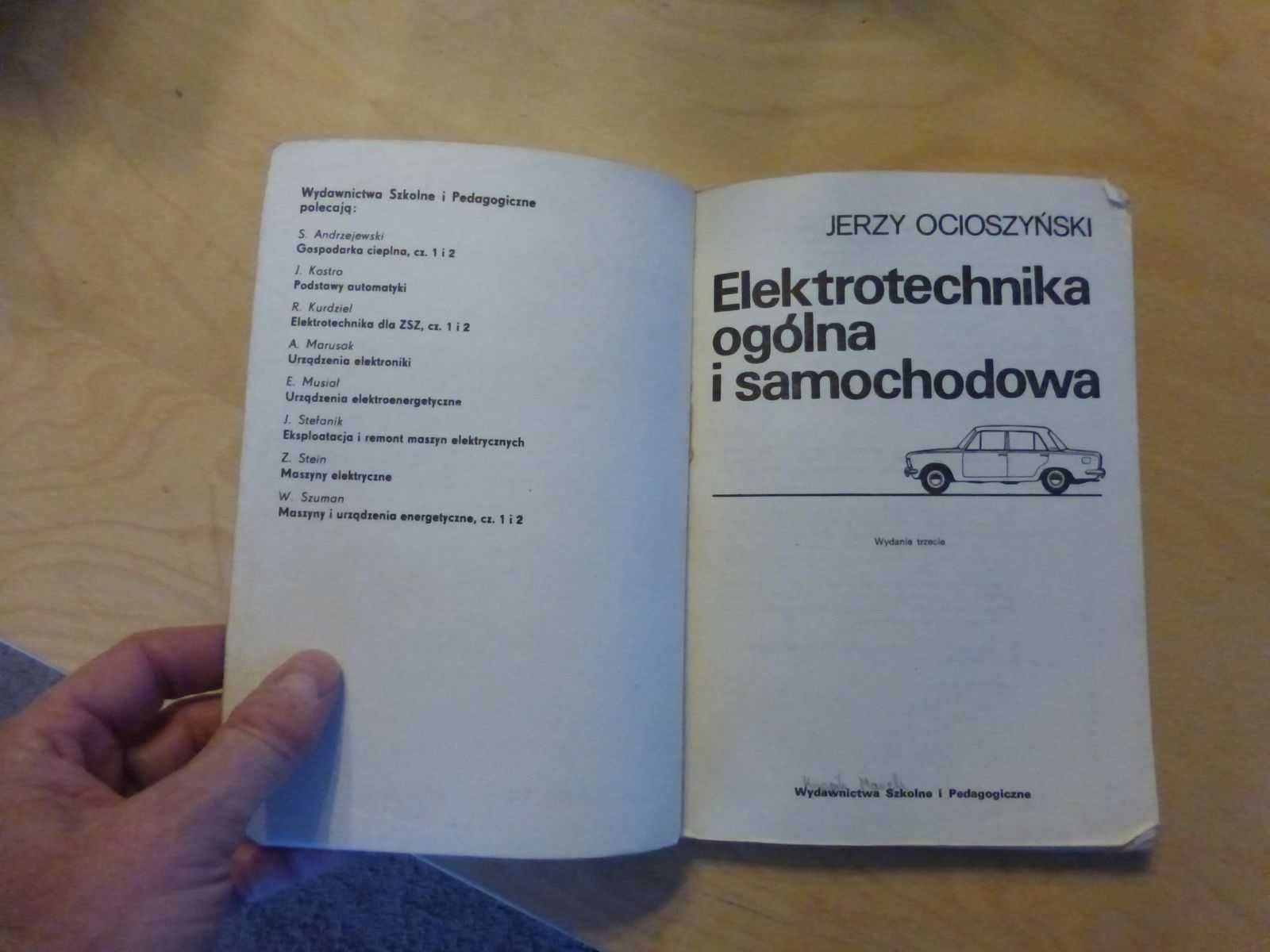 Elektrotechnika ogólna i samochodowa. Jerzy Ocioszyński 1979