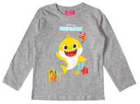 BABY SHARK bluzka t-shirt dł rękaw jasnoszary 110